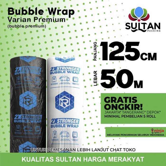 

Promo Bubble Wrap 125Cm X 50M Rusfet Coreless Plastik Bubblewrap Roll Strong