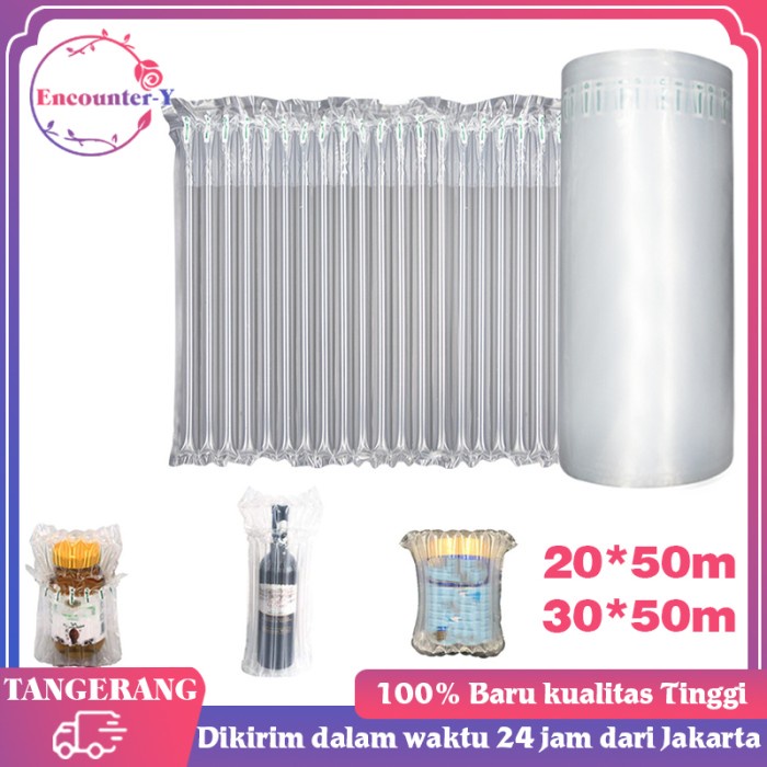 

Promo 50M Poly Air Bubble Bag Air Bubble Packaging Inflatable Bubble Wrap