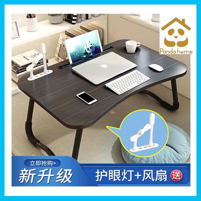 Panda Home Meja Lipat Belajar Laci Meja Laptop Usb Meja Belajar Anak Usb + Laci