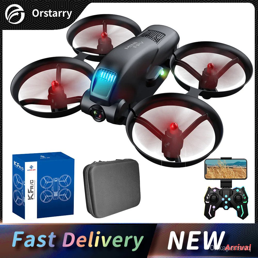 KF615 Drone RC dengan Kamera Ganda 4K, Mainan Helikopter Mini Quadcopter Pemosisian Aliran Optik 2.4