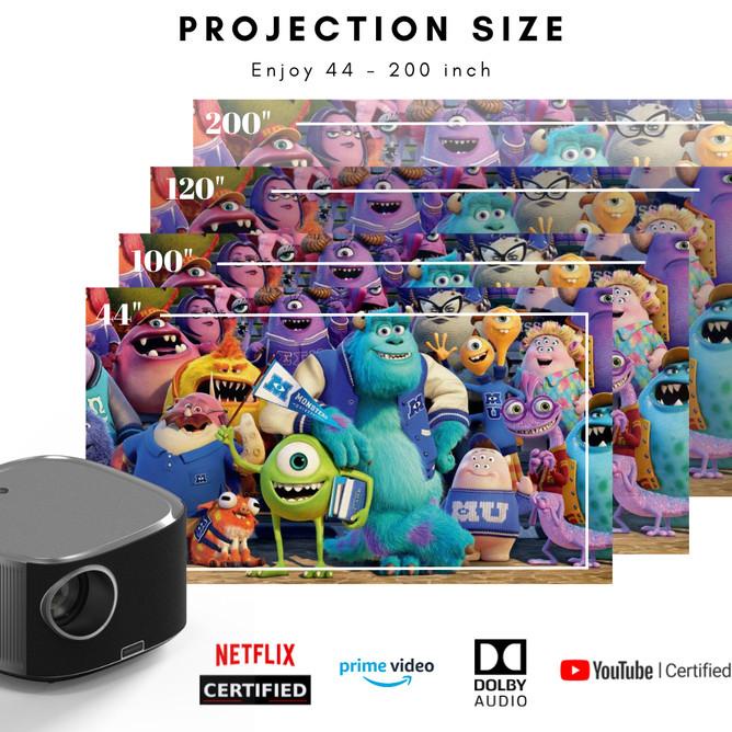 Ezzrale Ezr3+ Smart Projector 420 Ansi  Linux Os Netflix Certified