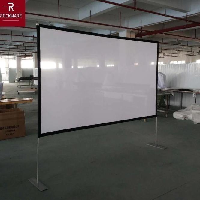 Rockware Stand Projector Screen 100-Inch Layar Proyektor Polyester