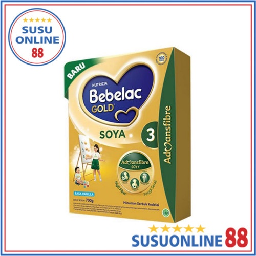 BEBELAC GOLD SOYA 3 VANILA 700 GRAM VANILLA SUSU NUTRICIA