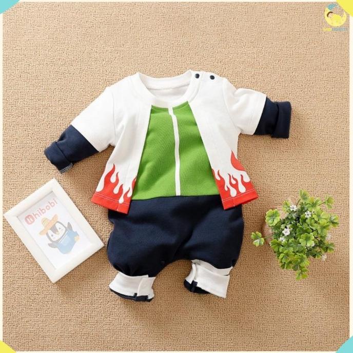 PROMO Baju Bayi Laki laki model Jumper HOKAGE Naruto baju bayi 0 6 bulan