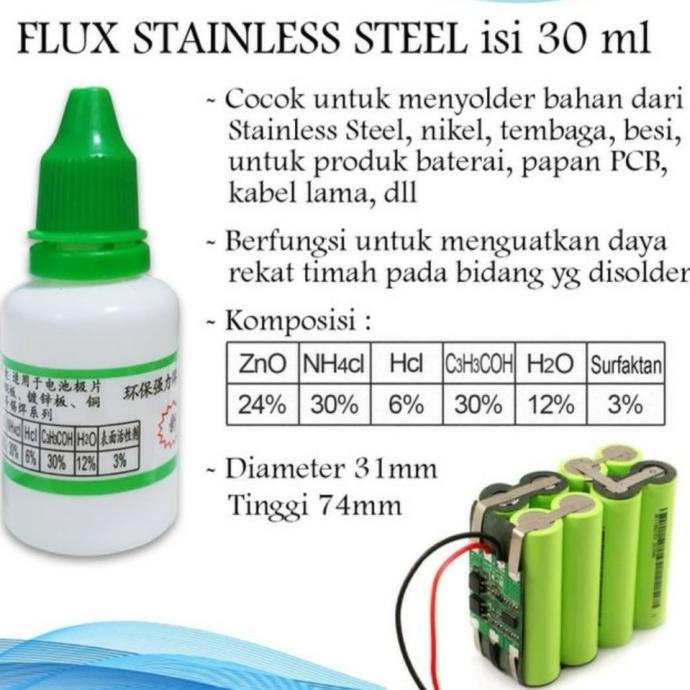 Diskon Fluk stainless stell 30ml flux paste siongka nikel dll songka solder dre3