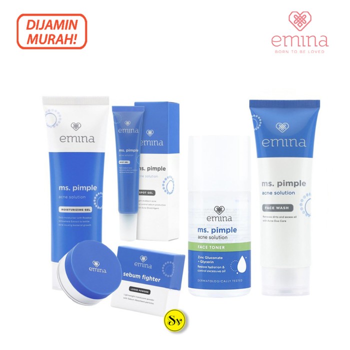 Paket Emina Ms Pimple Acne Solution 5 In 1 Complete Package