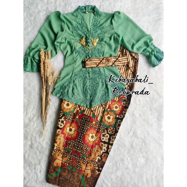 [NEW COLLECTIONS] BEST SELLER KEBAYA BALI BORDIR MODEL TANGAN BALON SETELAN HIJAB JILBAB