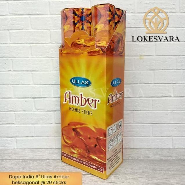 ] Dupa Hio Wangi Harum Aromaterapi India Ullas Amber Heksagonal