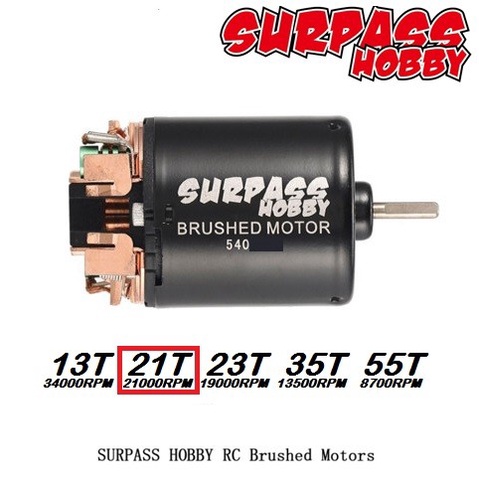 Surpass Hobby 540 13T 17T 21T 23T 35T 55T 80T 540 550 Brushed Motor