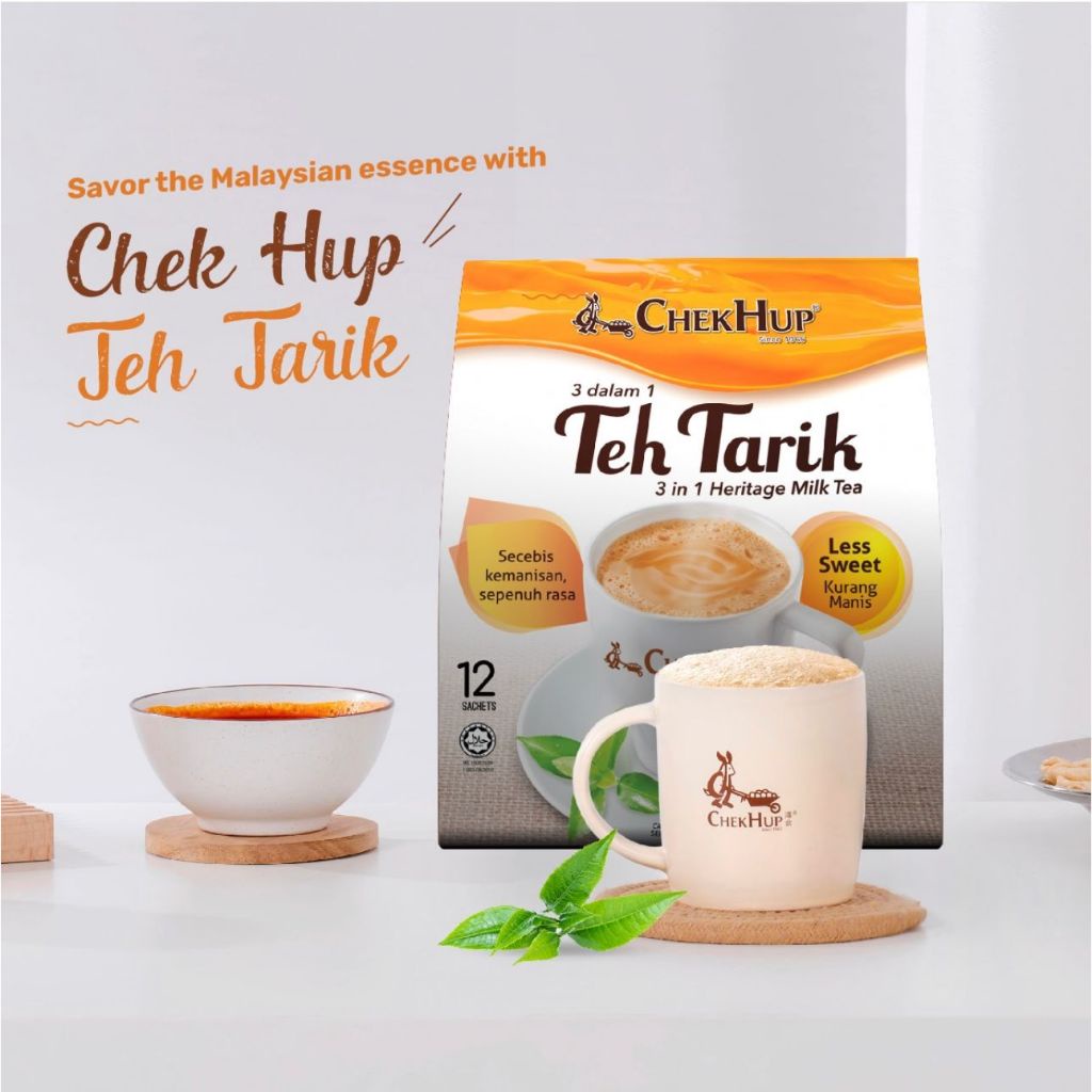 

Chek Hup 3 In 1 Teh Tarik Lk Tea / Less Sweet/Kurang Manis