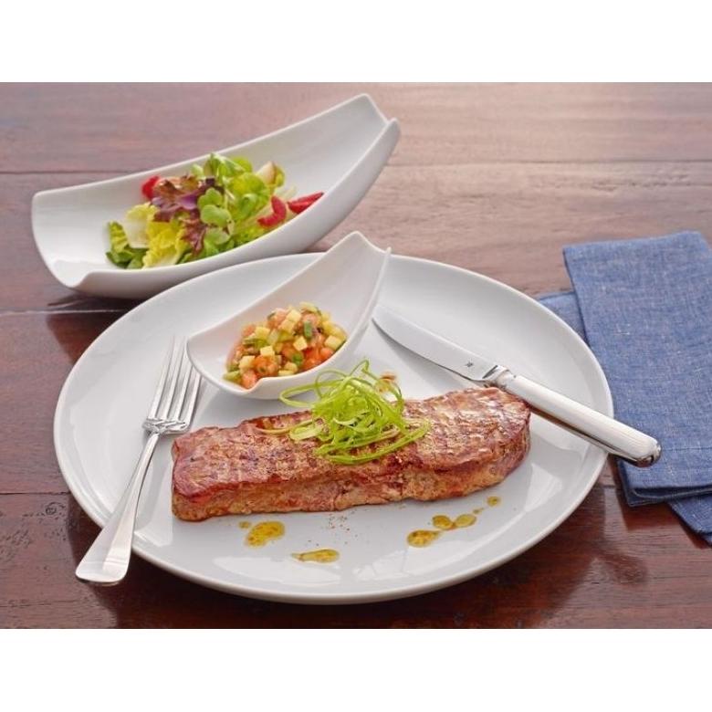 Piring Makan Snack Keramik 22 cm Porcelain | Porselen | Porcelin Saji Alas Makan Beling Putih Bulat 