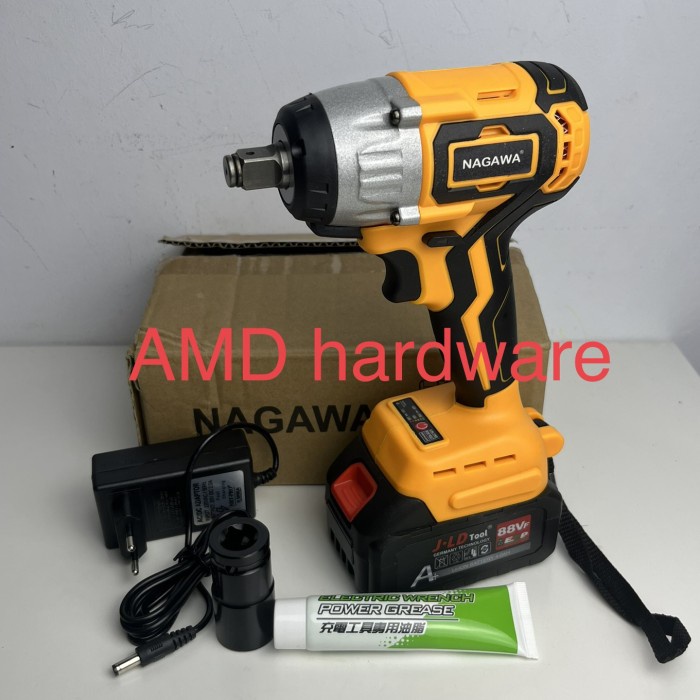 Nci-350U Bor Impact Wrench Cordless Brushless Nagawa Hanya Unit Mesin