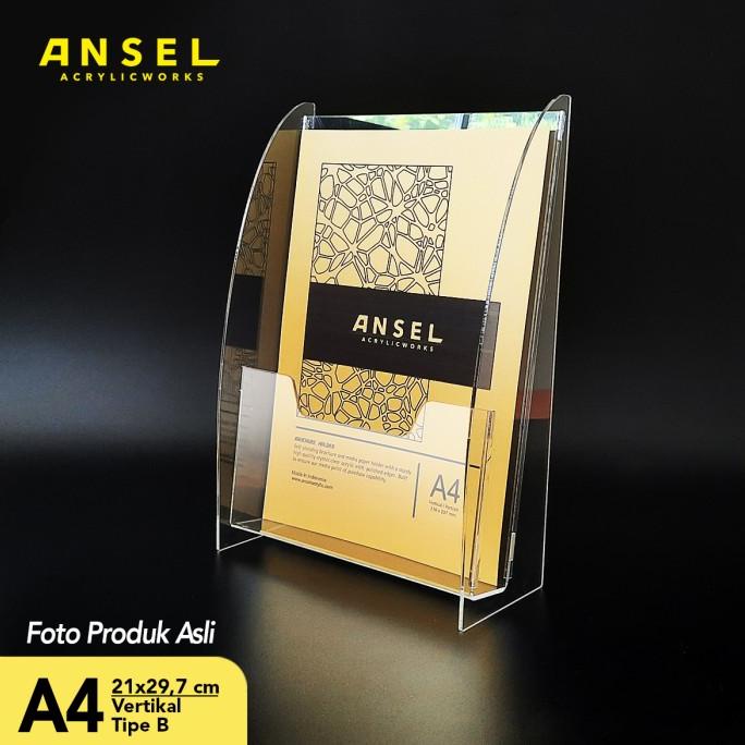 

Tempat Brosur Akrilik / Acrylic Flyer Holder - A4 -Tipe B Bening /3 mm OS17
