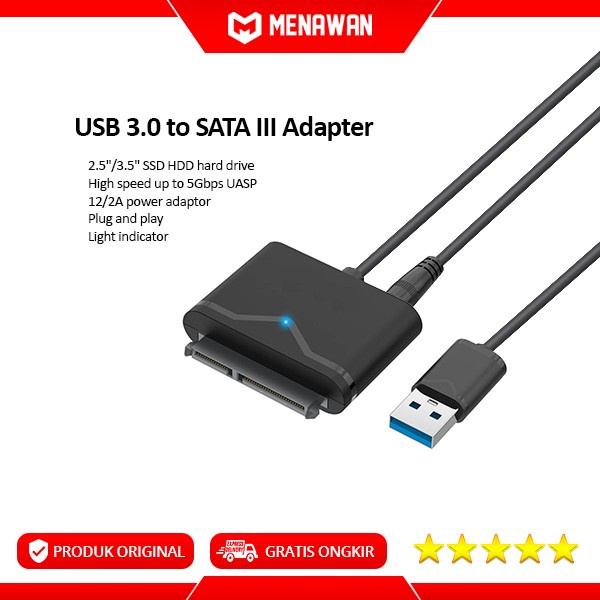 Baru Converter Sata To Usb 3.0 Adapter Hdd Kabel Konektor Hardisk External