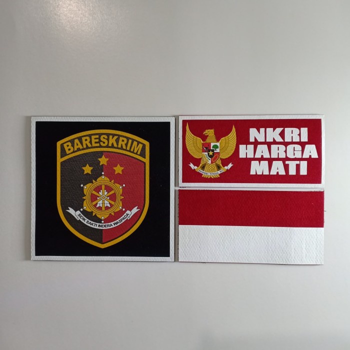 

Ready oke] Emblem Velcro Patch Velcro BARESKRIM 3pcs