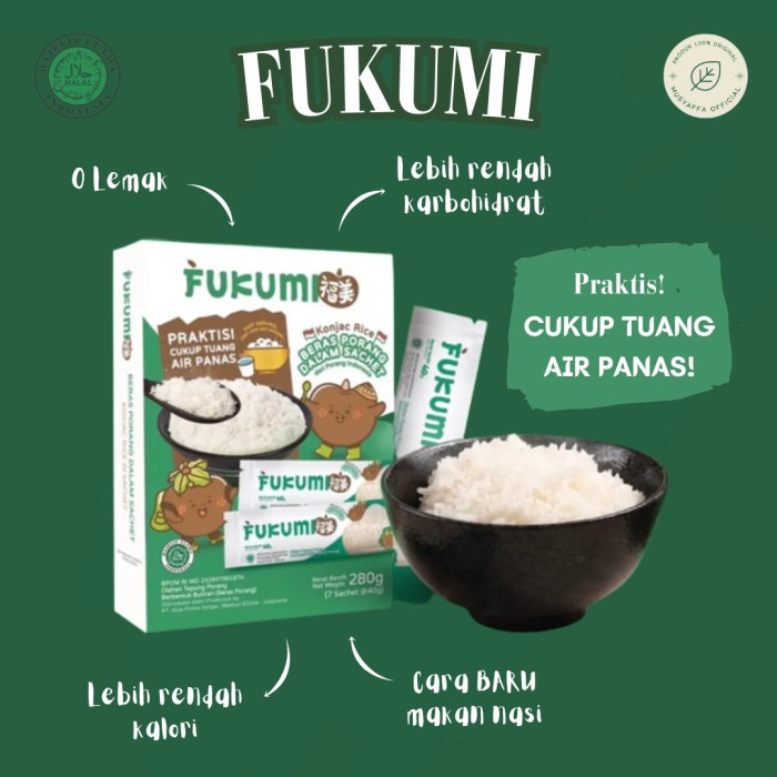 

Fukumi Porang Sachet 40G / Shirataki / Konjac Rice