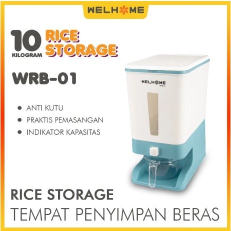 

Dispenser Tempat Simpan Rice Storage 10Kg 10 Kg 12 Liter