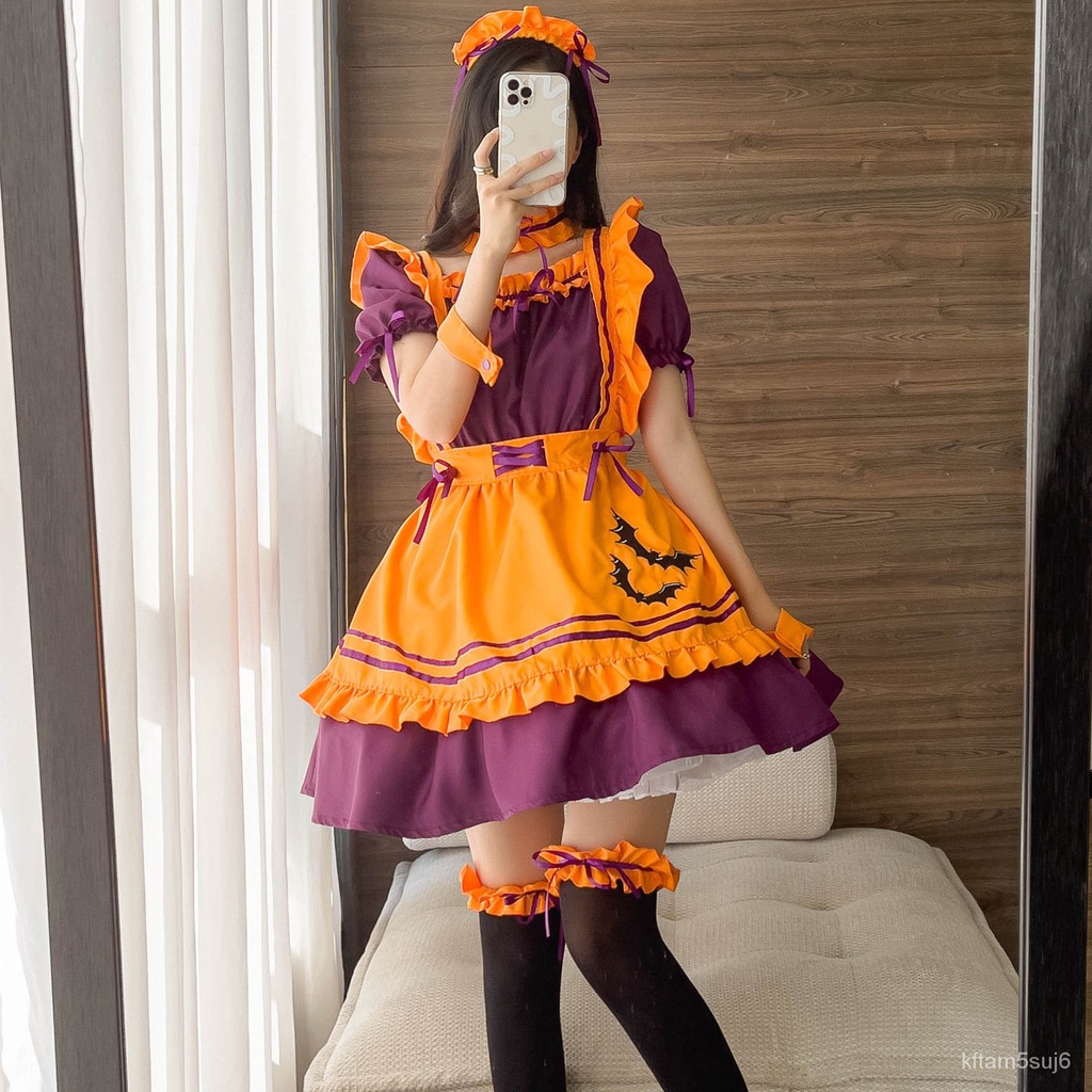 Halloween MaidcosplayMaid Restaurant Maid Anime Costume Embroidered Halloween Costume