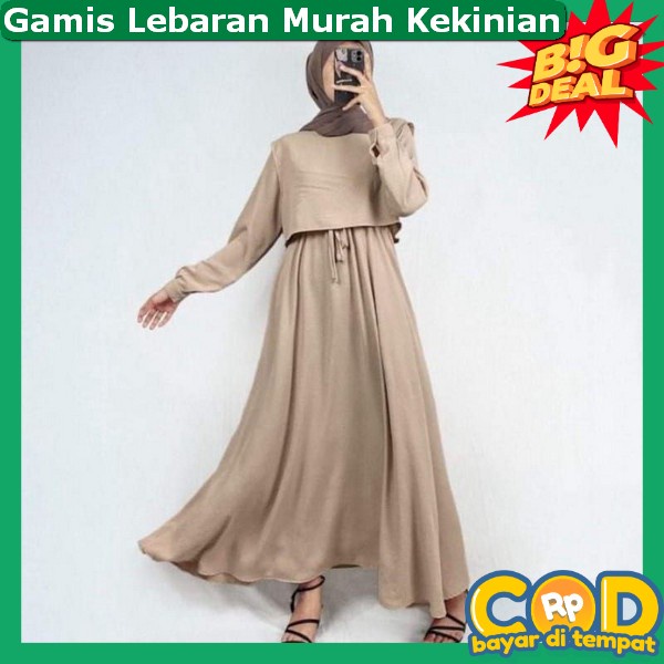 Abaya Pesta Mewah Elegan Gwmis Pengajian Murah Impor Gemis Muslim Terbaru Termurah Abaya Dewasa Lena