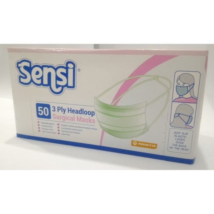 Masker Hijab Sensi . Face Maskheadloop Sensi 1 Box Isi 50 Pcs