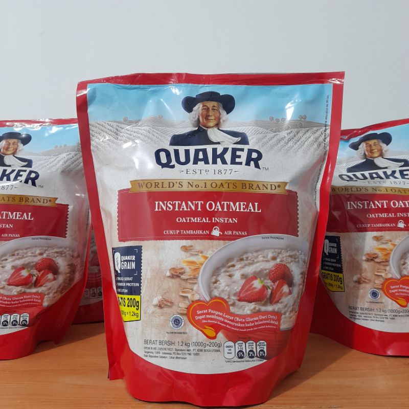 

Quaker Instant Oatmeal 1200 Gr Exp Terbaru / Quaker Instant Oatmeal 1.2 Kg