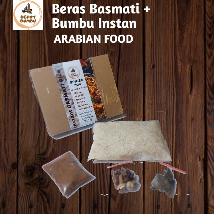 

Nasi Biryani Instan Basmati + Bumbu Arabian Food Depot Bumbu