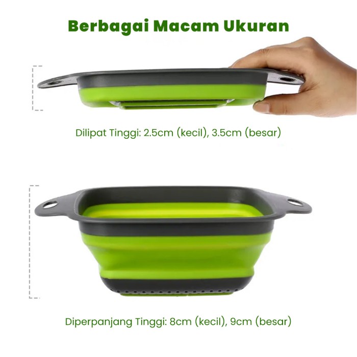 

Baskom Lipat Sile Tempat Cuci Peniris Buah Sn