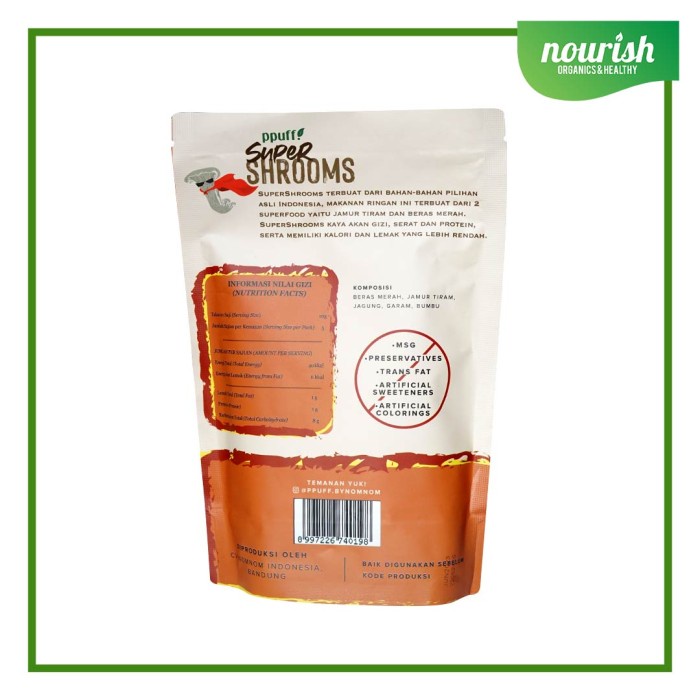 

Ppuff Supershrooms Snack Jamur Merah Flaming Hot50G