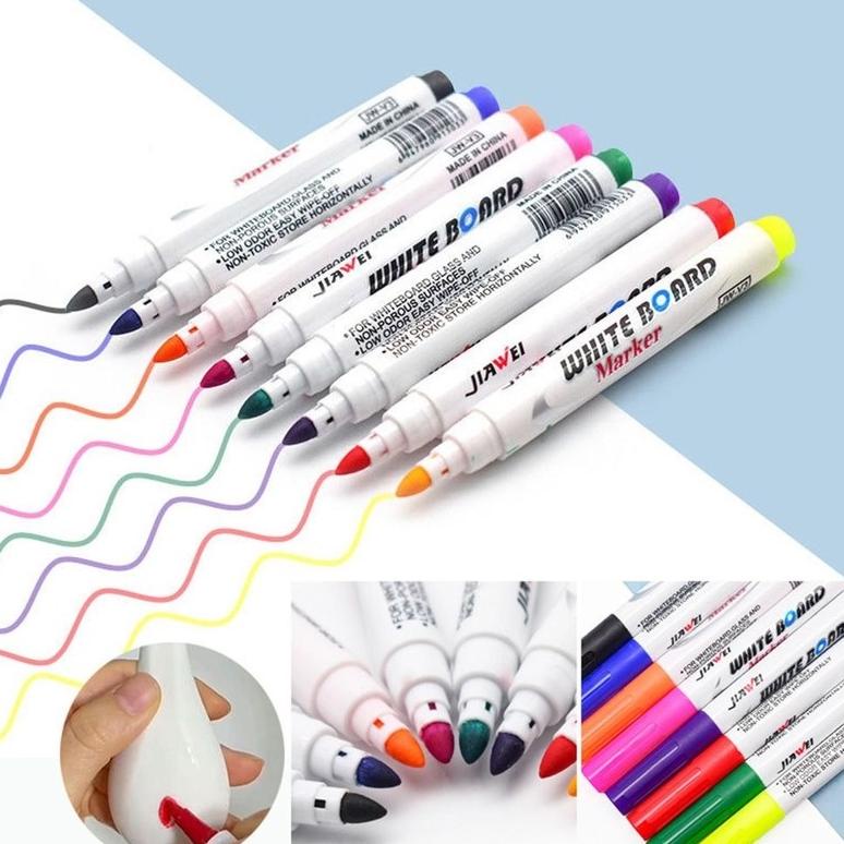 

Magical Water Painting Pen Floating Spidol Papan Tulis Apung Spidol Ajaib Air Whiteboard Markers Erasable Best Seller