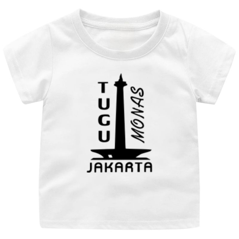 Baju kaos atasan anak-remaja dan dewasa motif TUGU MONAS Jakarta