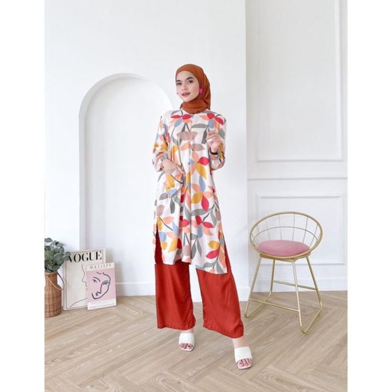 Polos Set Promo Arumi Set / One Set / Setelan Tunik / Tunik Rayon Premium / Rayon Twill / Busui Frie