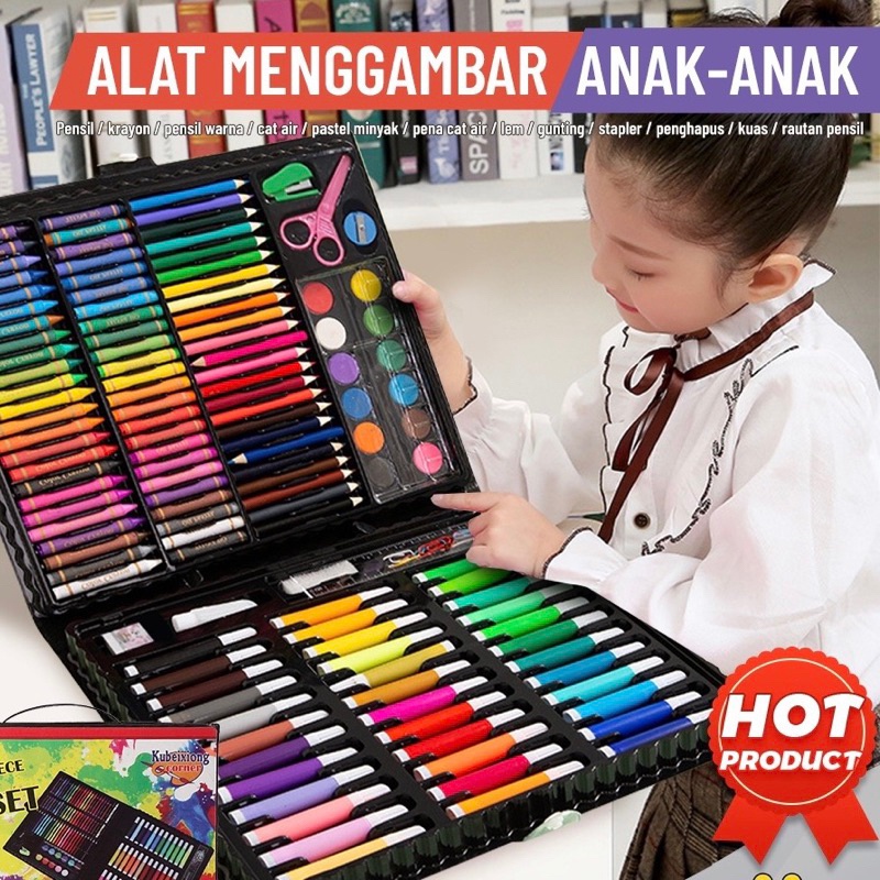 

Crayon Mewarnai 208Pcs & 168Pcs Warna / Sil Krayon Warna Alat Menggambar Atau Mewarnai
