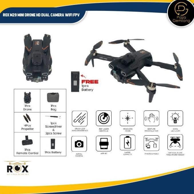 ROX M29 Mini Drone HD Dual Camera WiFi FPV