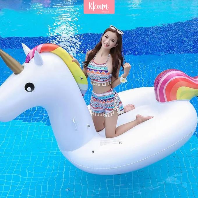 Ban renang aesthetic unicorn karakter besar/ Pelampung duduk dewasa