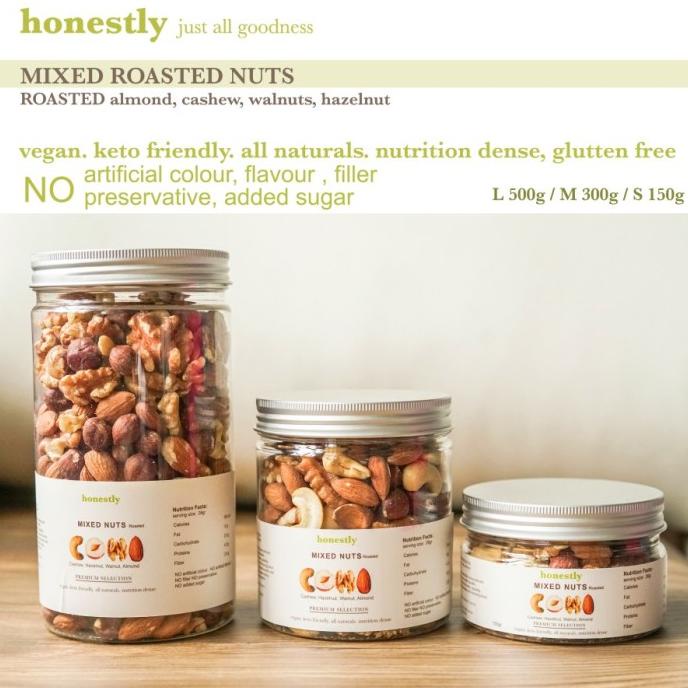

Mixed Roasted nuts , kacang panggang almond cashew hazelnut walnut TM99