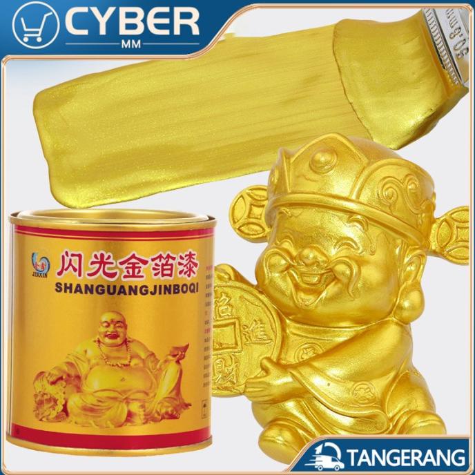 100g Cat Emas Non-Toksik Cat Gold Metalik Berbasis Air Serbuk Cat Emas