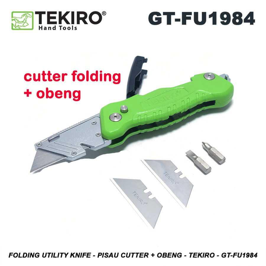 

Pisau Cutter Lipat + Obeng - Tekiro Gt-Fu1984 Folding Utility Knife Readystock!!