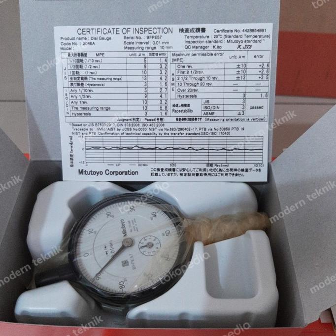 Dial Indicator. 2046S Mitutoyo Original