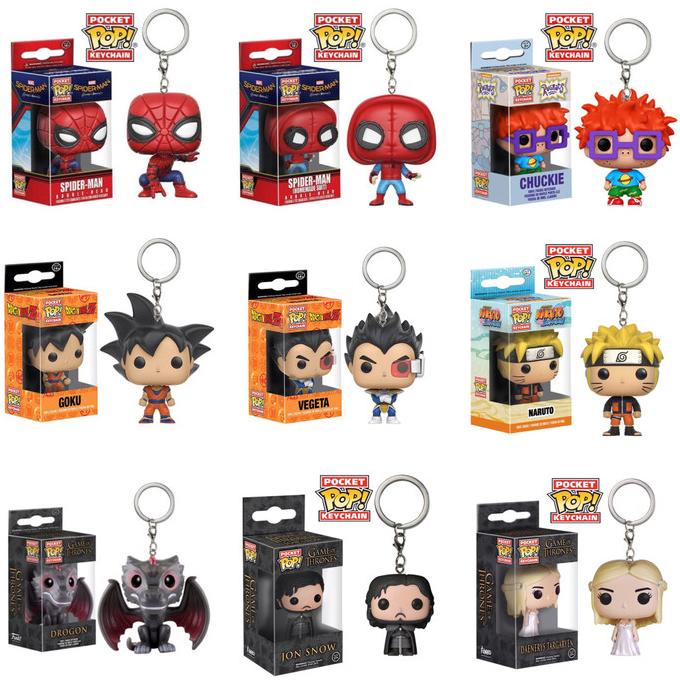Funko POP Keychain (Spiderman, Rugrats, Goku, Vegeta, Naruto, GoT)