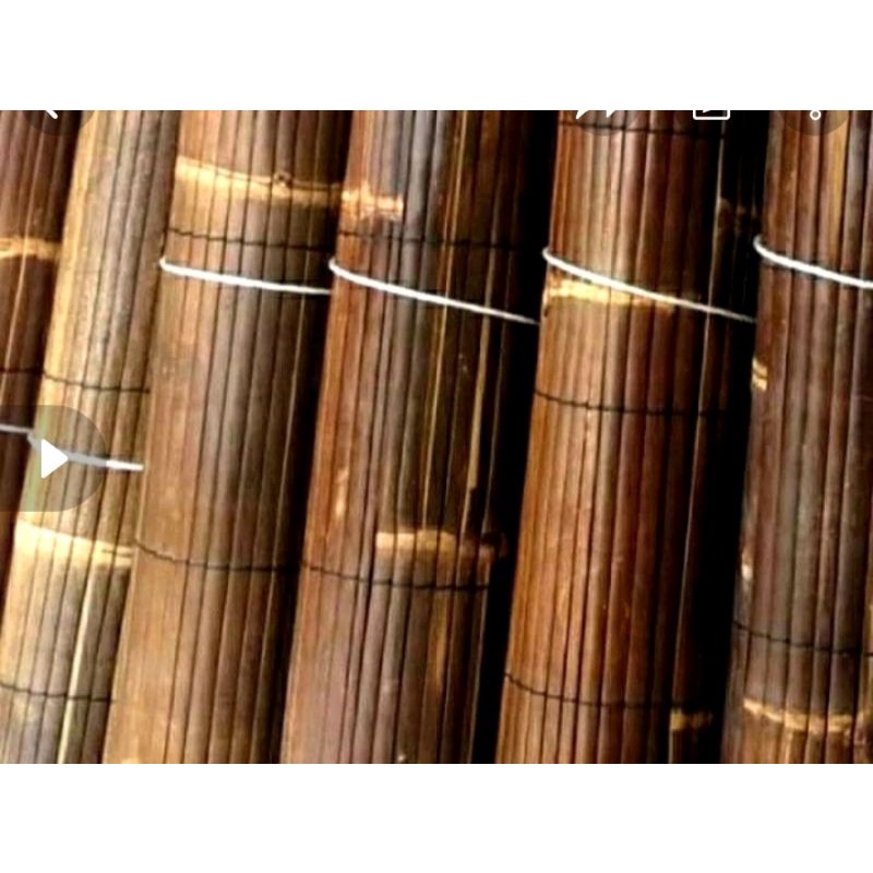 Tirai Bambu hitam full vernis indoor outdoor