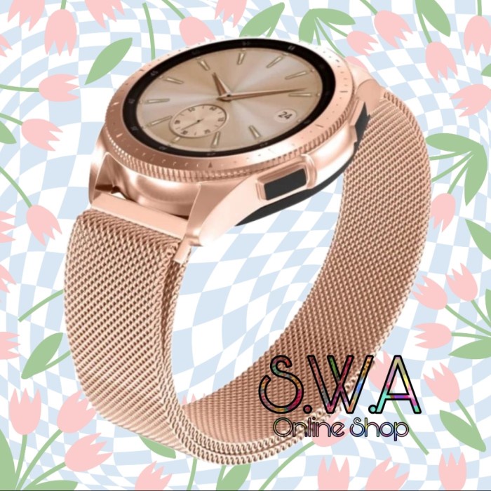 NEW SAMSUNG GALAXY WATCH 42MM MILANESE MAGNET STRAP WATCH BAND TALI JAM ORIGINAL TERBARU