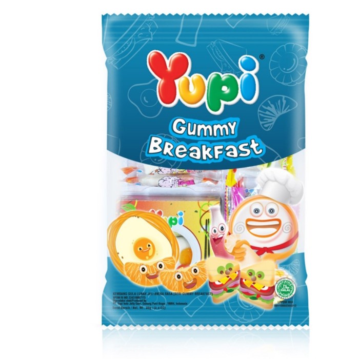 

SOFT CANDY | YUPI GUMMY CANDIES BREAKFAST 95G | PERMEN YUPI