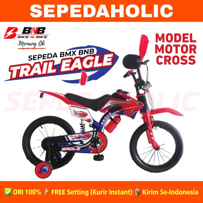 Promo Sepeda Anak Laki Bmx Bnb Trail Eagle 16 Inch Model Motor Cross Trail