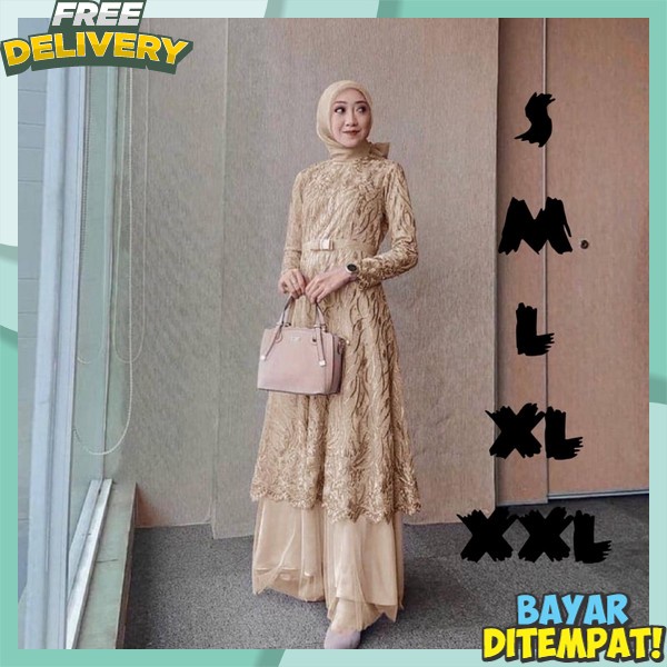 Gaun Kekinia Perempuan Syar'I Pakaian Wnta Gmis Murah Bju Ibuibu Jumbo Super Premium Branded Paksian