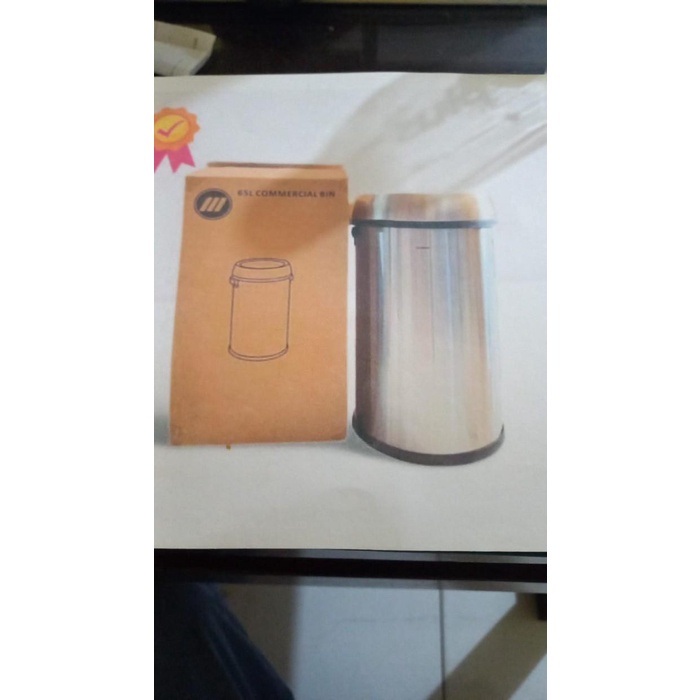 Dust Bin Hotel Mall Garbin 65 Liter Tempat Sampah Stainless Bulat