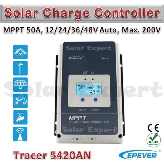 Baru MPPT 50A/200V - TRACER 5420AN - EPever Large Current MPPT
