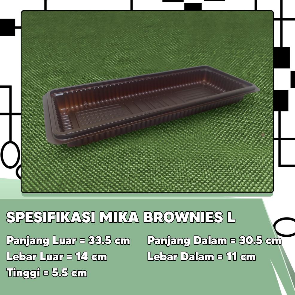 Berkualitas Mika brownies tebal S M L tempat brownis tray kotak kue ,,