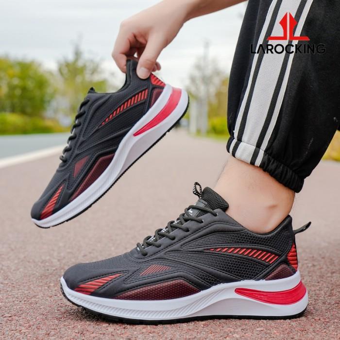 LAROCKING - VEGA HITAM MERAH | SEPATU SNEAKERS RUNNING GYM SHOES