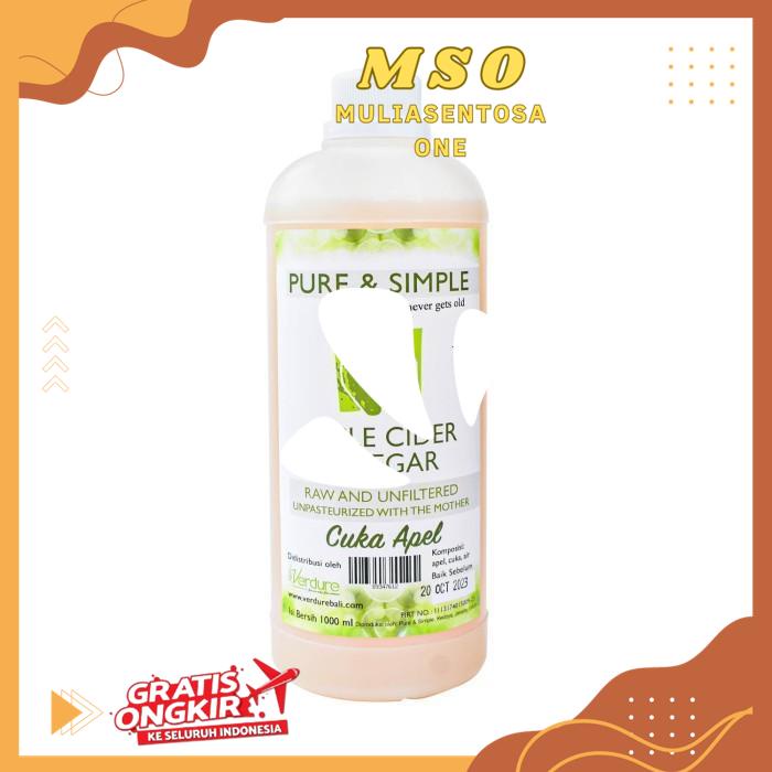 

VERDURE PURE & SIMPLE APPLE CIDER VINEGAR 1 LITER HIGHT QUALITY PRODUK !!