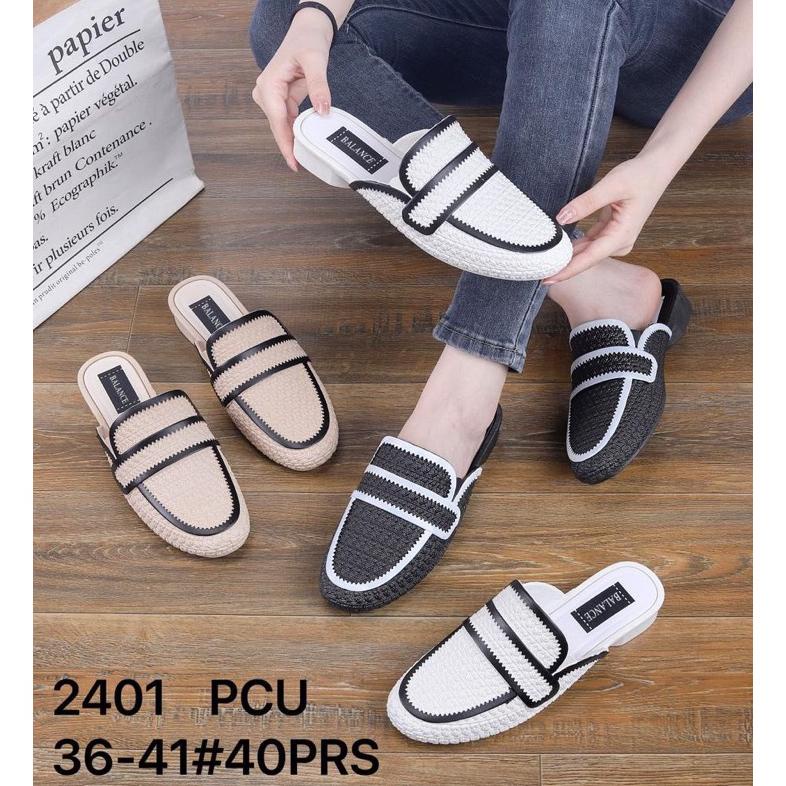 Cuci Gudang * Sandal Sepatu Wanita 2401 Balance Rubber Import Kekinian Promo
